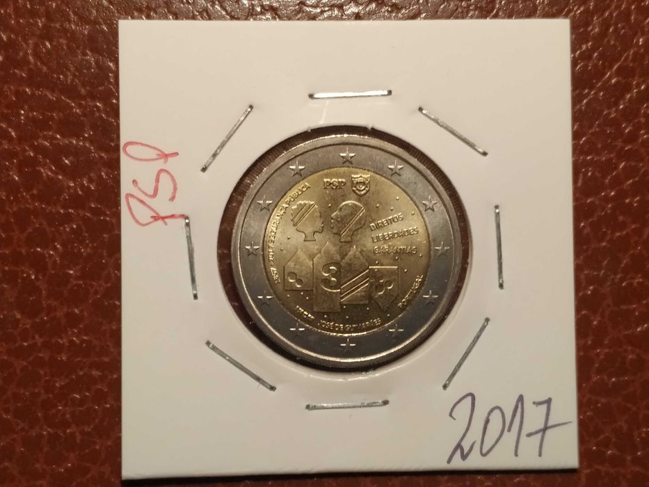 A606 moeda de 2 euro de 2017 PSP - Portugal