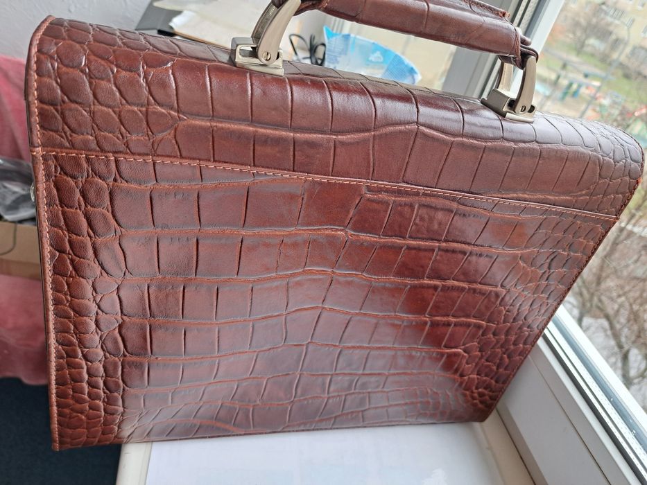 Портфель чоловічий крокодиляча кожа butin