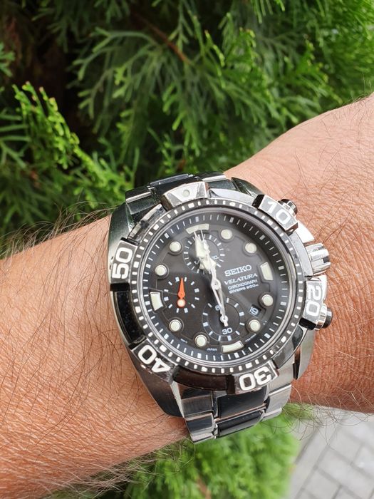 Seiko Scuba Diver VELATURA Chronograph SNDA59P1 - UNIKAT - szafir