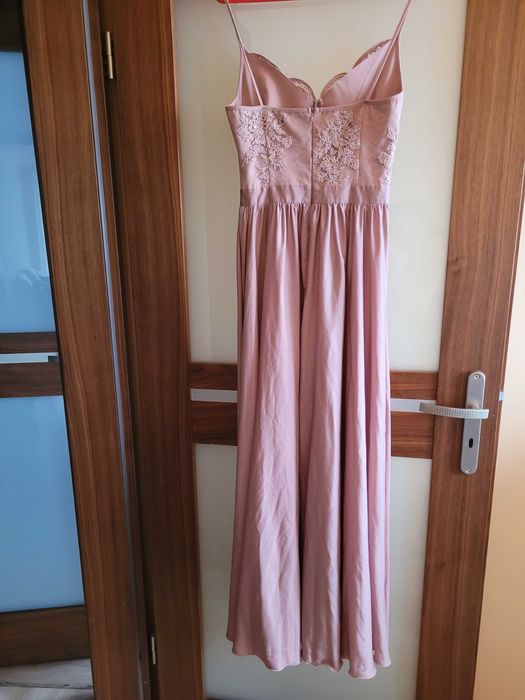 Sukienka elegancka, długa wieczorowa na studniówkę, wesele