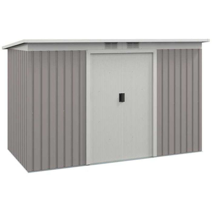 Abrigo de Jardim em Aço Galvanizado 280x130x172 cm