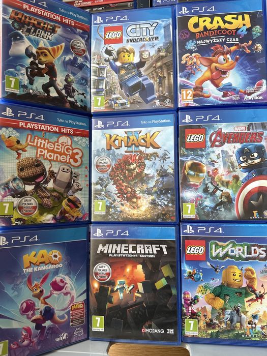 Gry Ps4 slim Pro Ps5 lego minecraft fifa NFS spiderman sprzedam zamien