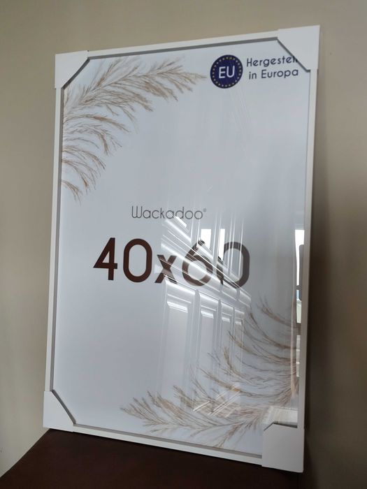 Moldura de madeira branca 40x60 - nova