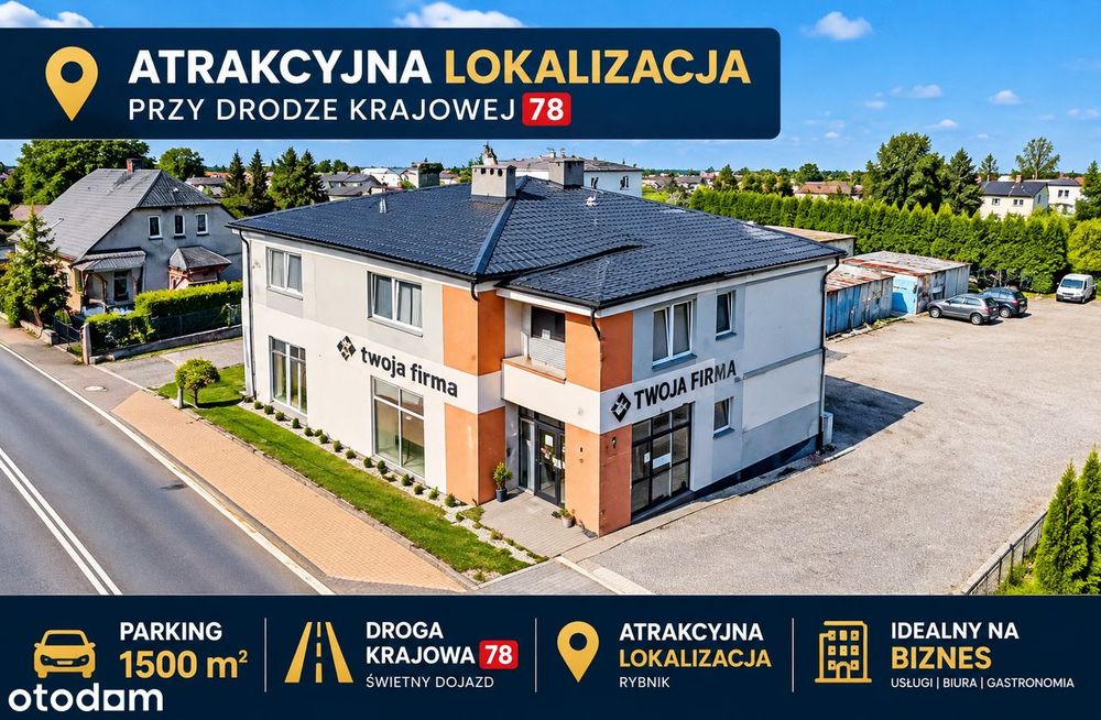 *** LOKAL UŻYTKOWY 90 m² * DK78*PLAC 1500 m² *DOJAZD TIR***