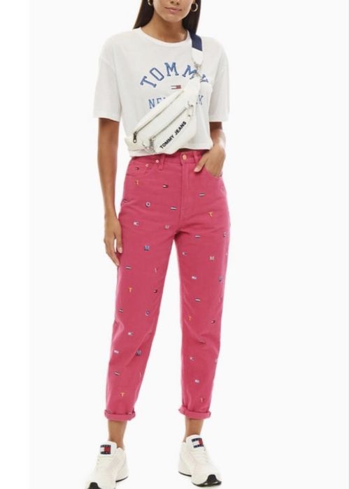 Джинсы TOMMY JEANS розовые. Размер S.