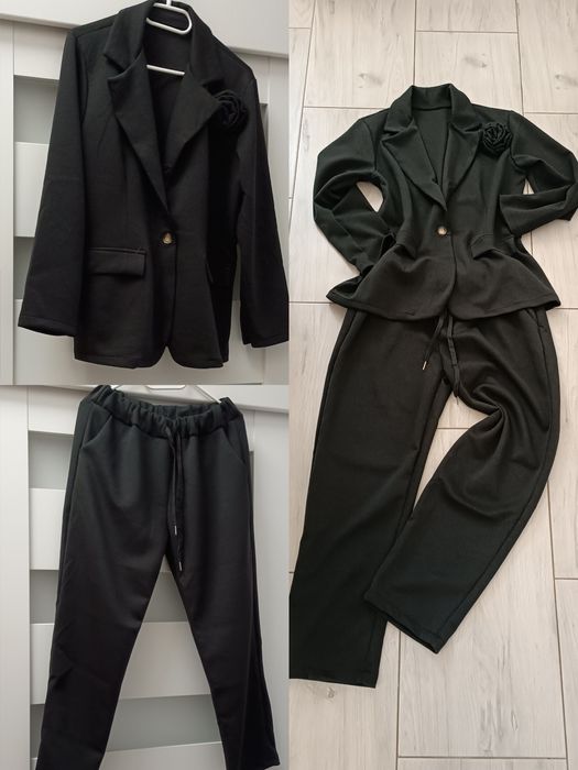 Garnitur damski uniwersalny róża czarny masełko
