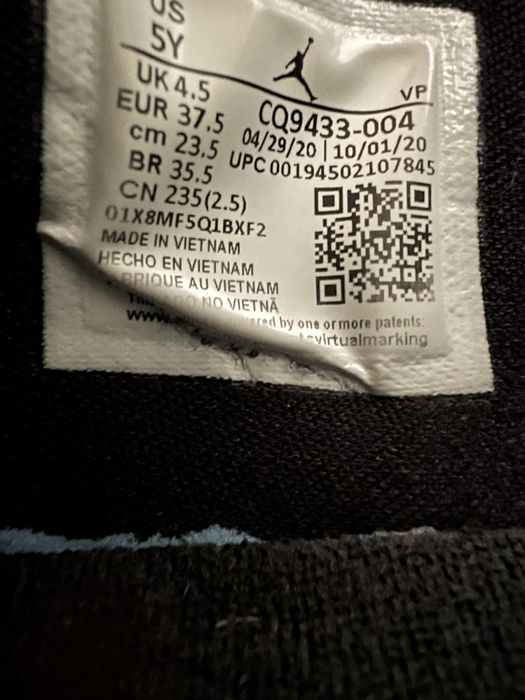 Buty NIKE Air Jordan XXXV GS sunset czarne rozm EU 37,5