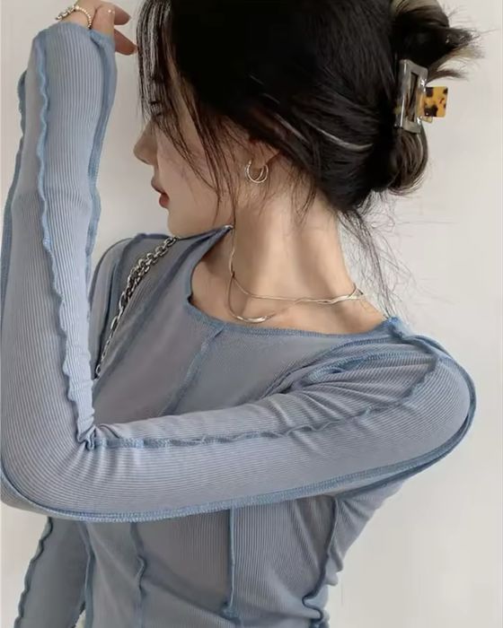 Лонгслів зі швами