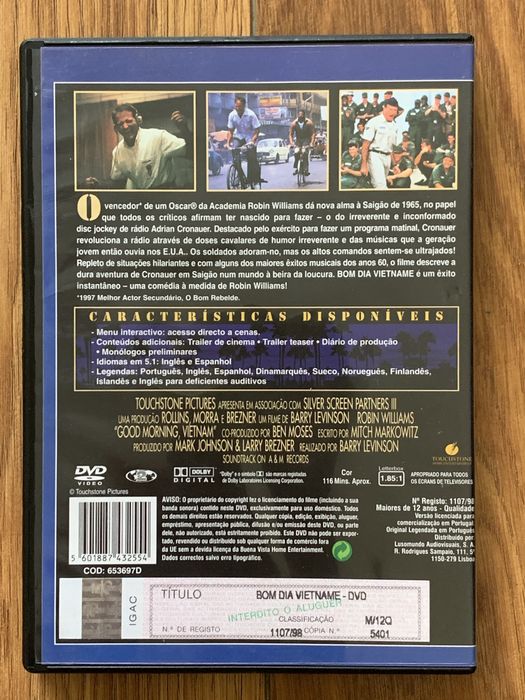 Bom Dia, Vietname - Robin Williams - dvd