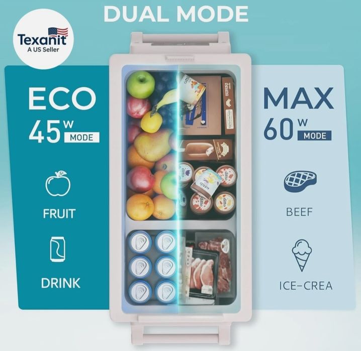 Geladeira 12 Volts, Refrigerador Elétrico 48QT (45L), Controle APP Geladeira 12V, Coo 12V