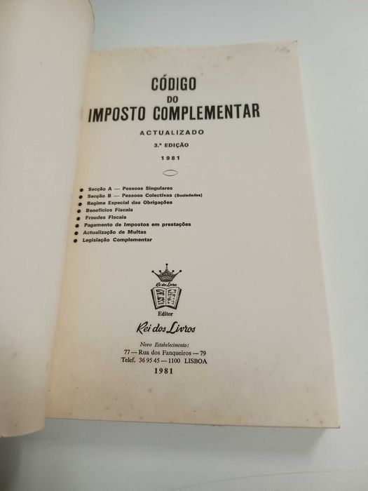 Código do Imposto Complementar