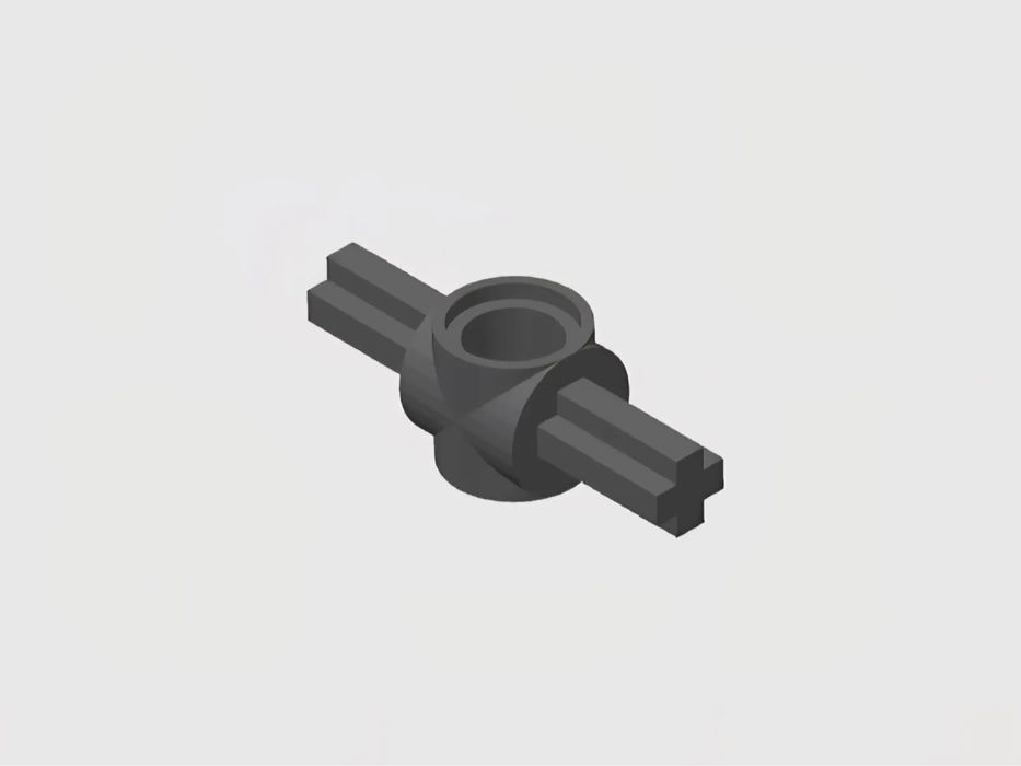 Viga com 1 Furo e 2 Eixos 180° (27940)