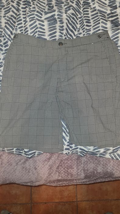 Calção cinza com listras masculino da DenimCo.