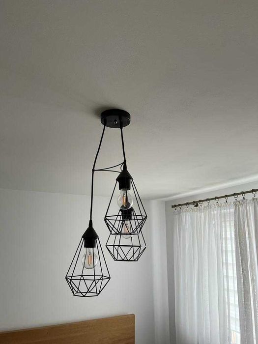 Lampa wisząca czarna loft