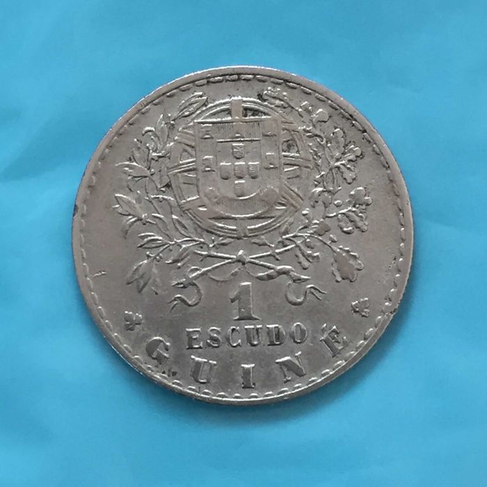 GUINÉ - 1 Escudo 1933 - alpaca - escassa neste estado de conservação
