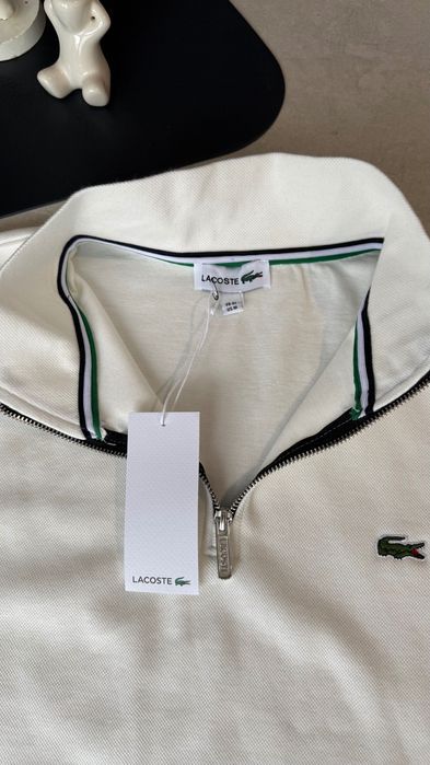 Стильна 1/3 Zip кофта   Lacoste White
