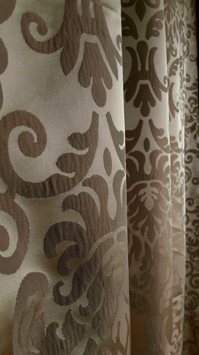 Zasłony eleganckie półpołysk półmat we wzorze