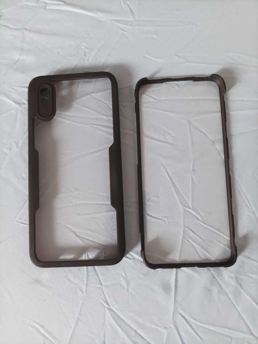 etui, obudowa na telefon redmi 9a + folia poliwęglanowa na ekran