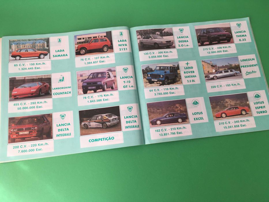 Rara caderneta de Cromos Super Auto Completa Anos 80