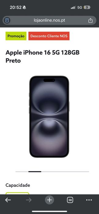 iPhone 16, 128g -Novo-