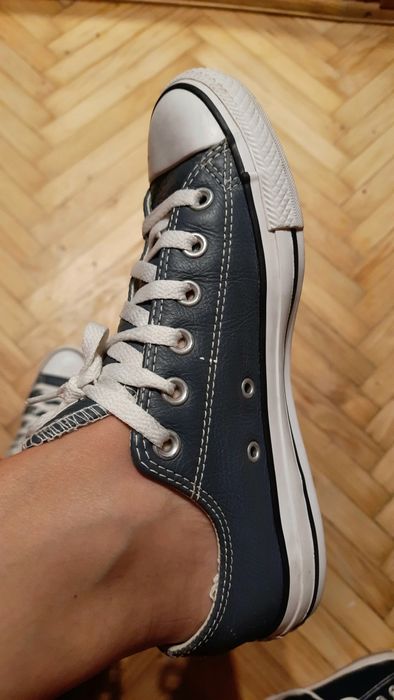 Converse 39  skórzane trampki szare