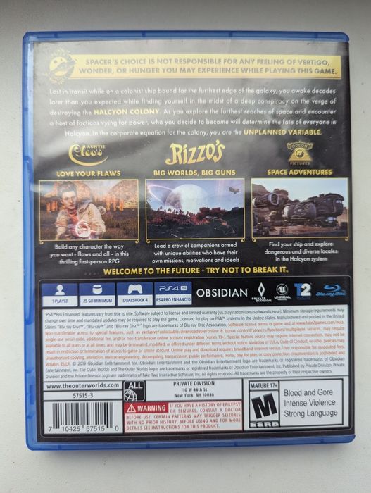 The Outer Worlds ігри игры диски на PS4 PS5