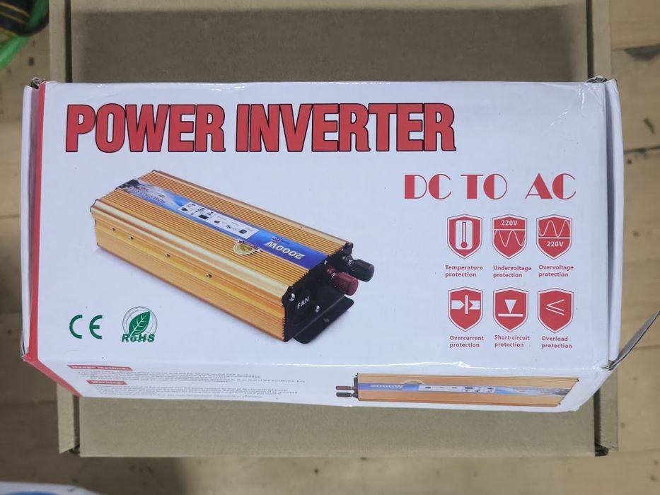 Інвертор 12V 220V EAFC Power Inverter DC to AC 12V to 220V 2000 Вт. Мо