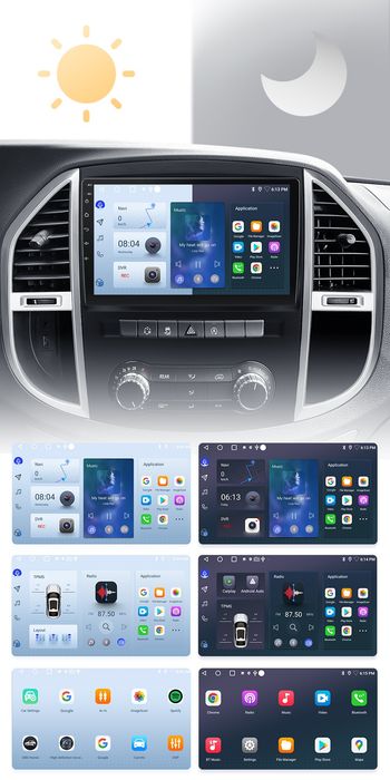 Rádio 10" android Mercedes Vito w447 2/32GB CARPLAY WIFI GPS Novo