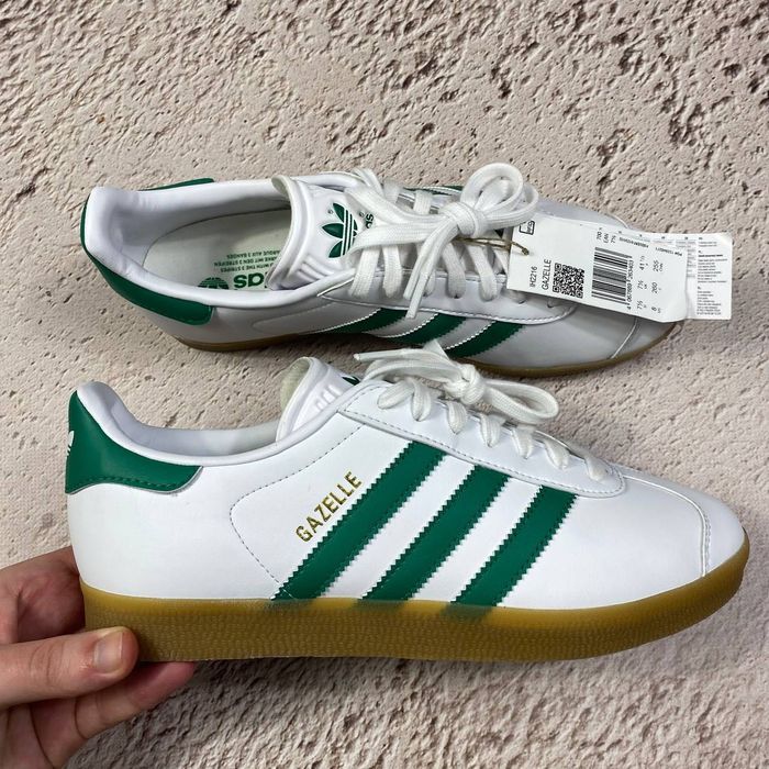 ih2216 оригінал нові чоловічі кеди adidas gazelle leather шкіра