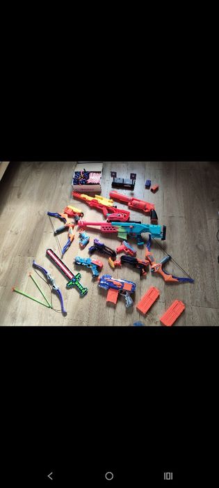 Pistolety NERF duzy zestaw