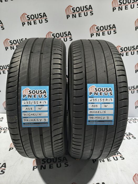 2 pneus semi novos 235-55R17 Michelin - Oferta dos portes