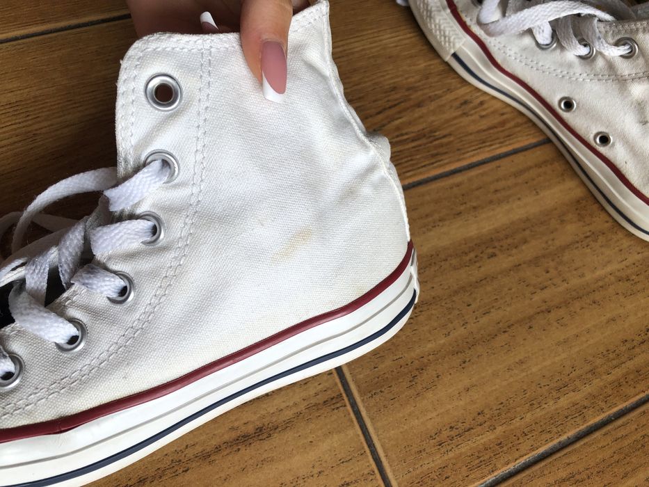 Białe wysokie converse all star 37 23.5 trampki klasyczne
