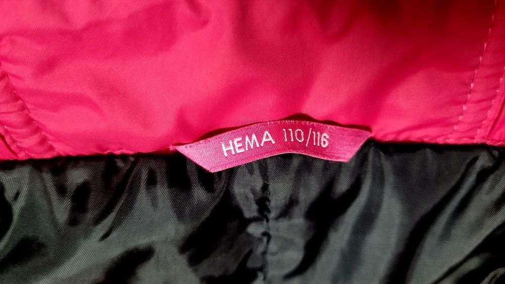 Spodnie narciarskie różowo czarne HEMA 110/116