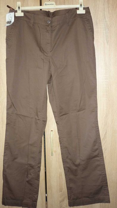 Nowe bawełniane damskie proste spodnie  r; XL