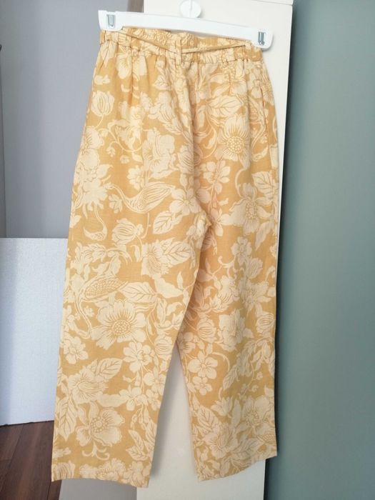 Zara, spodnie 13-14 lat 164 cm. Len ,bawełna