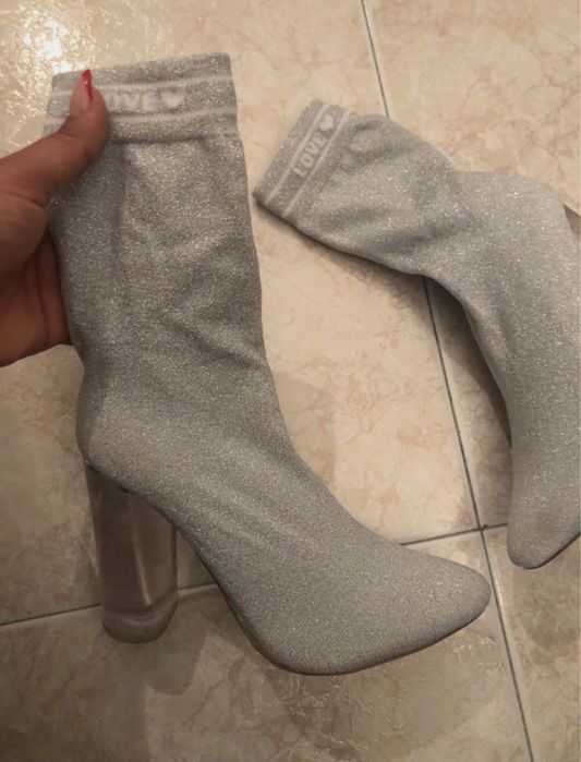 Botas Aldo branco / cinza 36