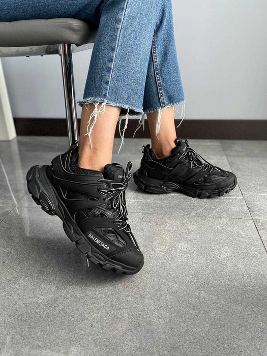 Кросівки Balenciaga Track 3.0 Black | кроси Баленсіага Трек 3.0 чорного кольору текстиль
