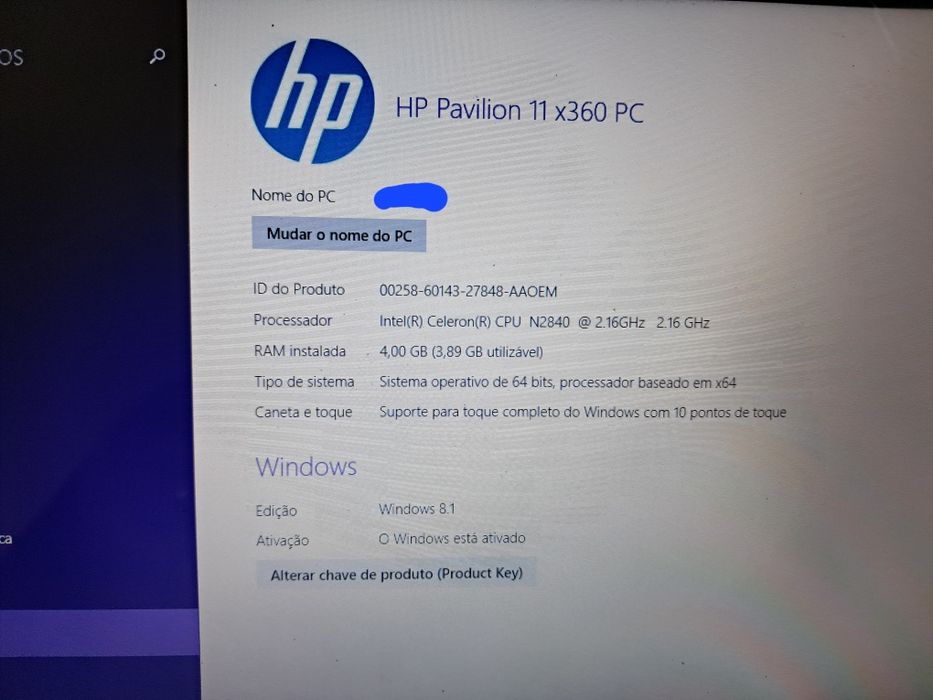 Portátil HP  + leitor cds