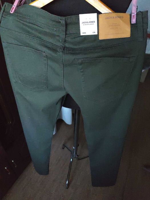 Джинсы (chino Jack&jones Glenn Дания w33 stretch dark green.