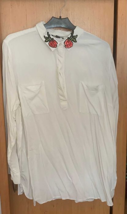Elegancka biała koszula 3xl z naszywkami