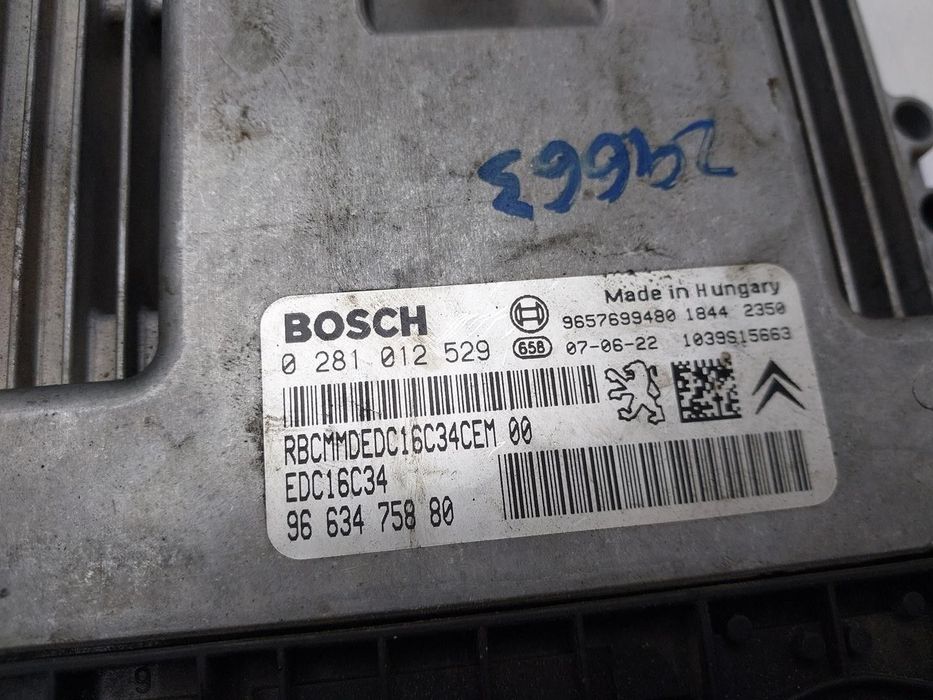 CENTRALINA MOTOR UCE PEUGEOT 207 2007 -9663475880