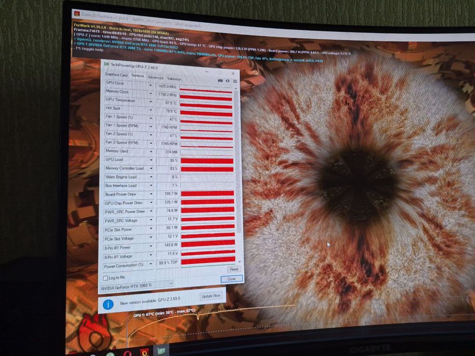 Відеокарта Gainward RTX 3060 Ti 8GB (проблемна)