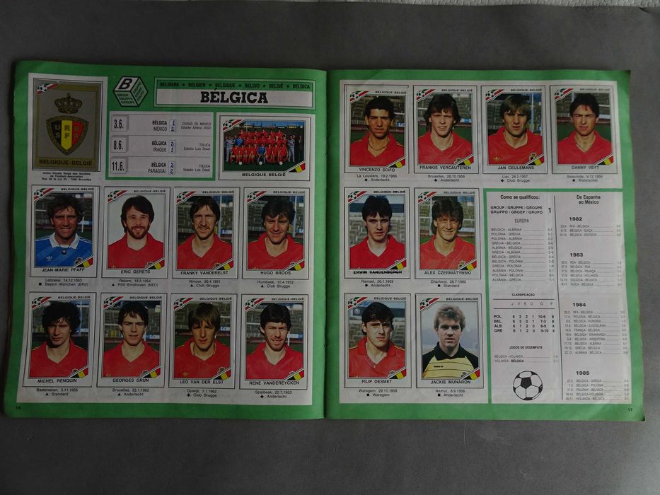 Caderneta de cromos  México 86 Panini Morumbi (falta 1 cromo)