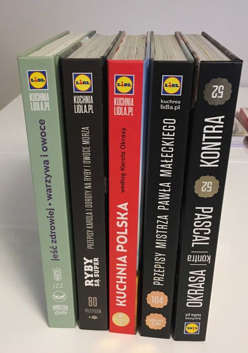 Książki kucharskie Okrasa Pascal Lidl, zestaw 5szt.