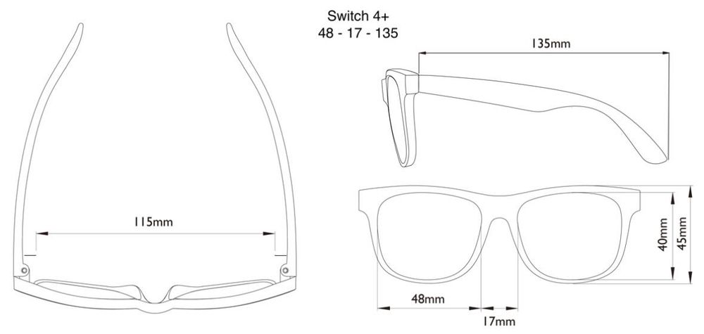 Nowe Okulary Przeciwsłoneczne Dla Dzieci Real Shades Switch Surf 4+