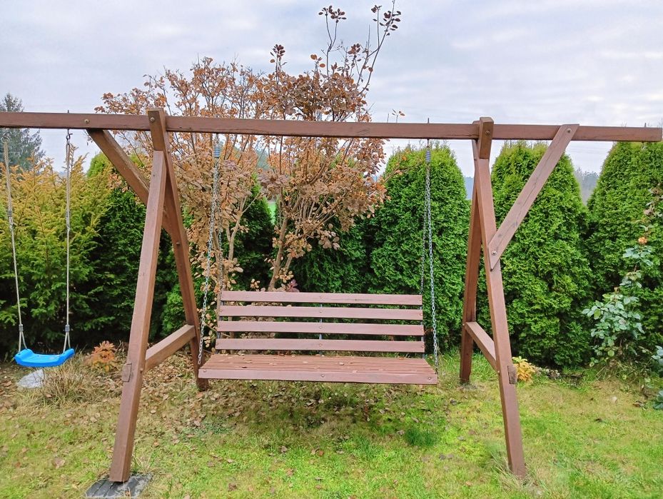 Huśtawka drewniana dębowa robiona na zlecenie