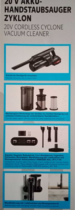 Akumulatorowy odkurzacz ręczny cyklonowy SWITCH ON SOHAZ 20 A1, NOWY