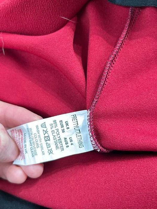 Burgundowe damskie spodnie z szeroką nogawką rozmiar 36