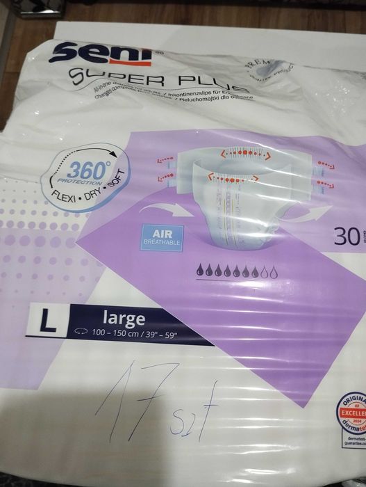 pieluchomajtki Seni Super Plus, 17szt