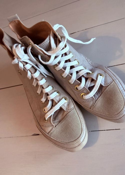 Stylowe sneakersy ze skóry naturalnej, wyższe, Eco by scorett.